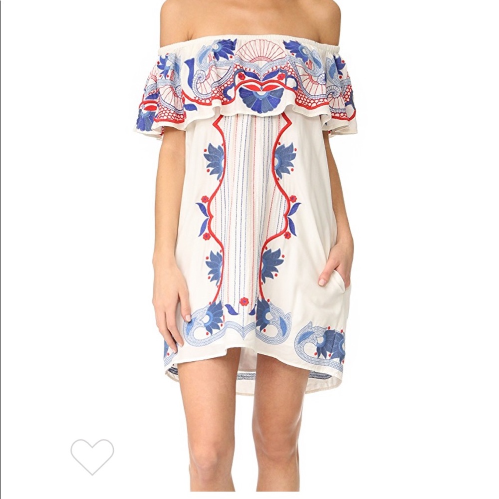 Red Carter Off Shoulder Dress